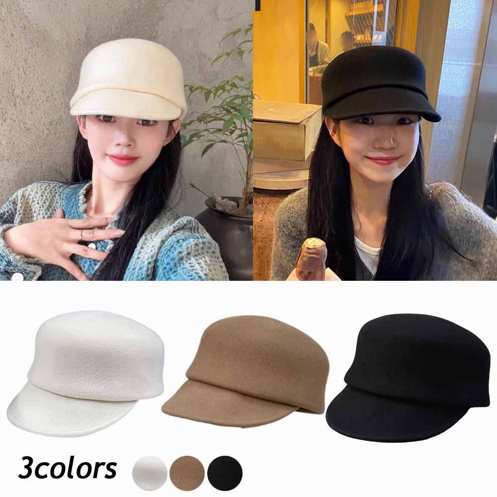 Winter Elegent Women Wool Beret Hat Vintage British Solid Color Painter Hat Soft Warm Outdoor Coldproof Ski Hike Knights Hat