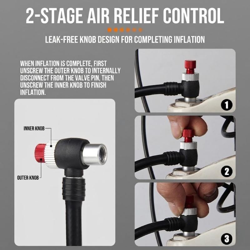 High Pressure Bicycle Pump 300PSI with Gauge Portable Shock Pump for Front Fork Rear Suspension Schrader Presta Valve MTB Road
