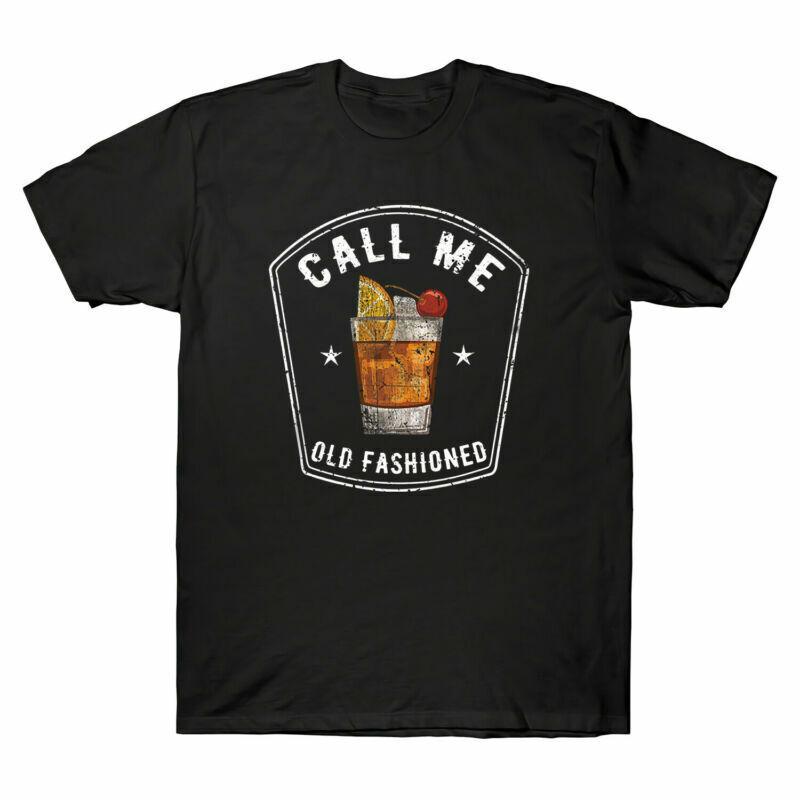 Old Cotton Me Tee Navy Whiskey Funny Tshirt Vintage Fashioned Call Unisexs Black S