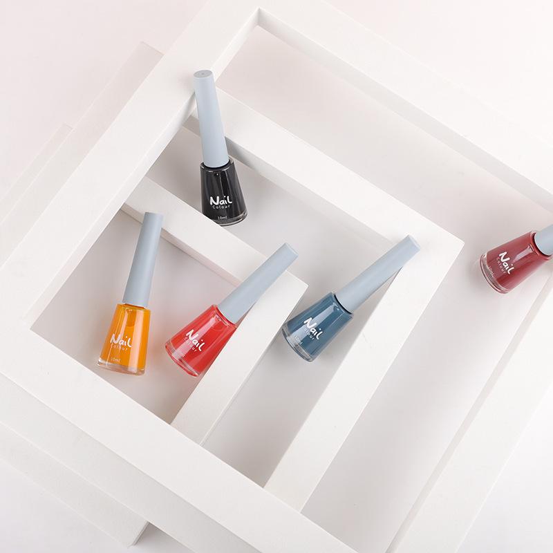 Oil-based Nail Polish Non-peeling Non-bake Fast-drying Lasting Nude Color Transparent Nail Salon Full Set of Nail Polish