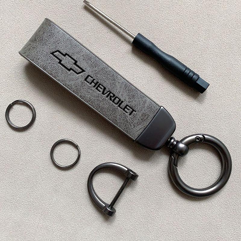 

High Grade Leather Keychain With Car Logo Key Ring Accessories For Chevrolet Cruze Spark Captiva Suburban Camaro Malibu Silverad
