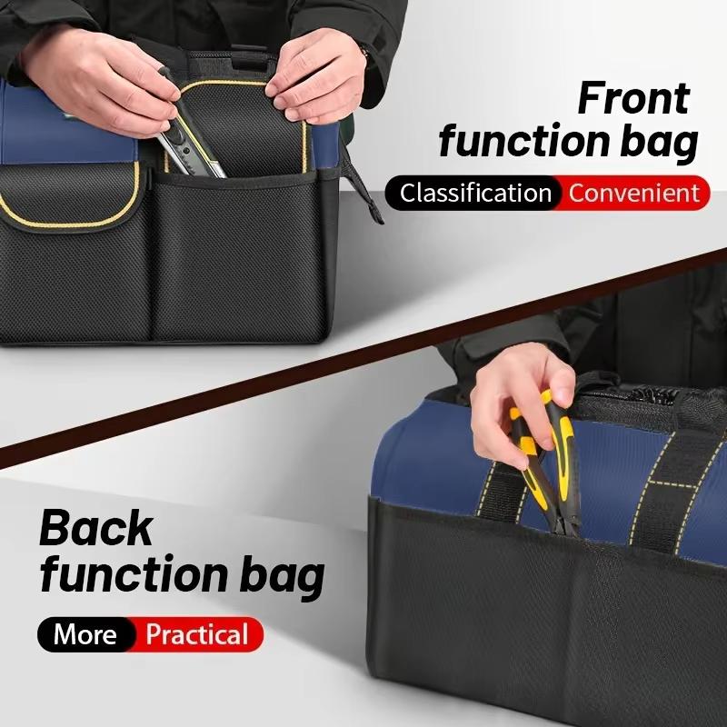 Multifunctional Tool Bags 1680D Oxford Cloth Electrician Bags Waterproof and Wear-Resistant High Capacity Storage Bags