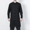 2017 Plus Size Men's Mid-Length Cotton Linen Frog Button Hanfu Jacket