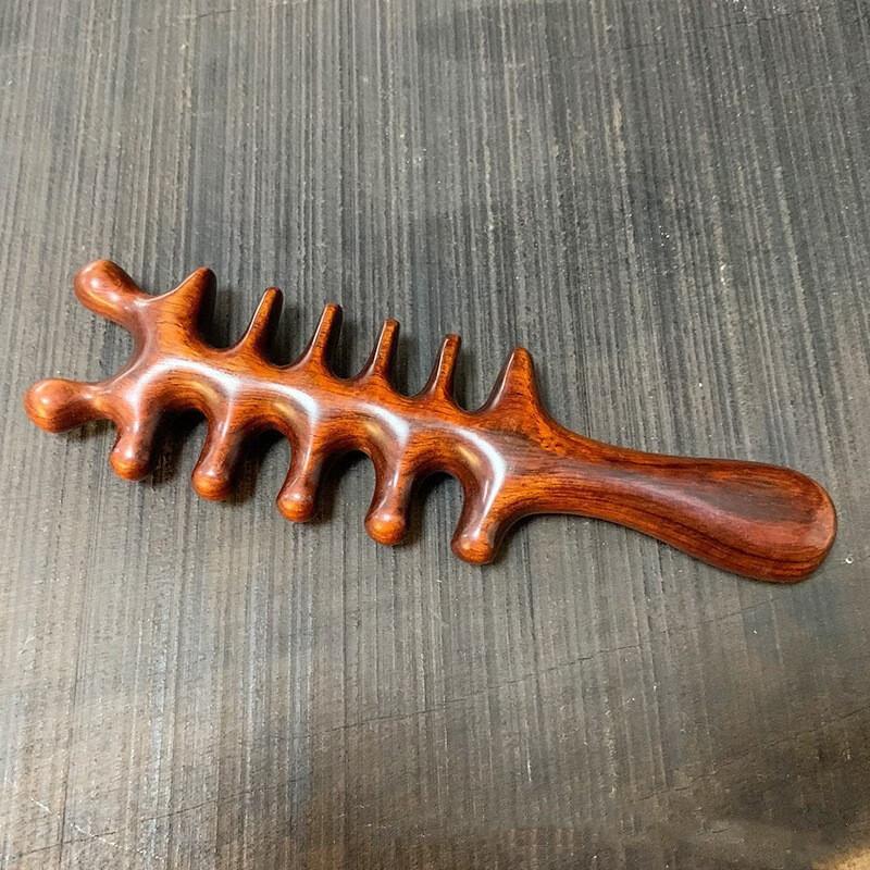 Purple Sandalwood Horn Head Massage Comb