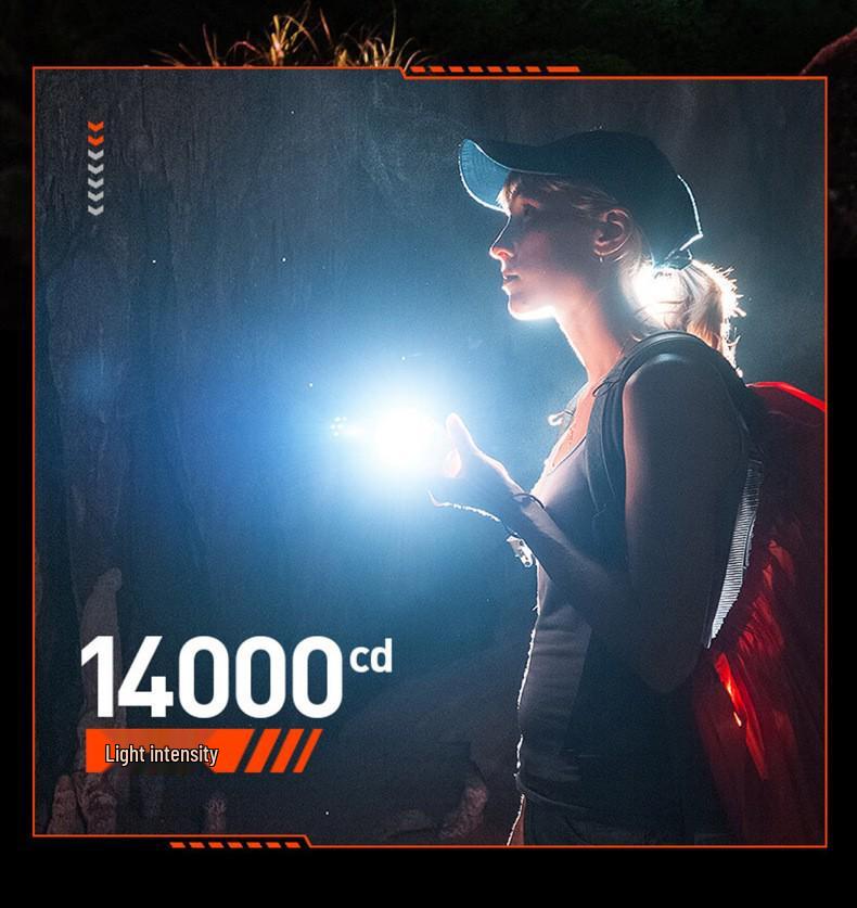 Rechargeable Long-Range Zoomable Mini Flashlight for Cycling and Outdoor Survival