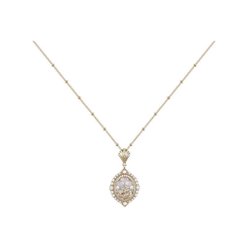 Original Mermaid Tears Series French Light Luxury Necklace Female Niche Design Literary Retro Style Delicate Clavicle Chain