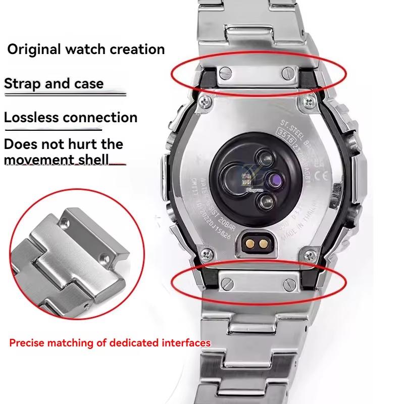 Mod Kit DWH5600 Gehäuse Für Casio 3516 DW-H5600 DW-H5600MB Modifikation Metalllünette Edelstahlarmband Silber Schwarz Uhrenteile