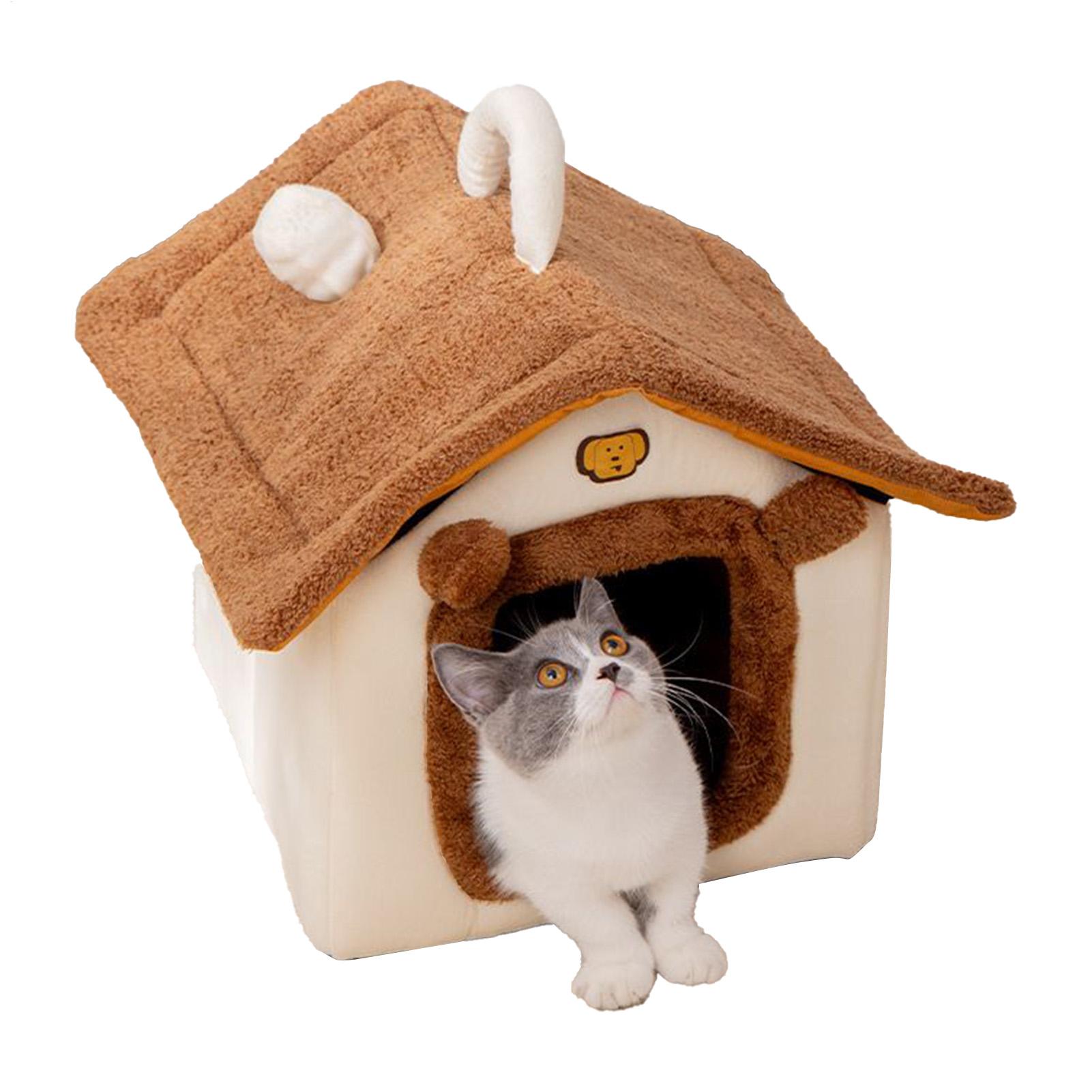

Cat Bed Cave Warm House Tunnel Comfortable Nest Indoor Cat Nest Bed For Outdoor Winter Outside Home Travel Bedroom Balcony S