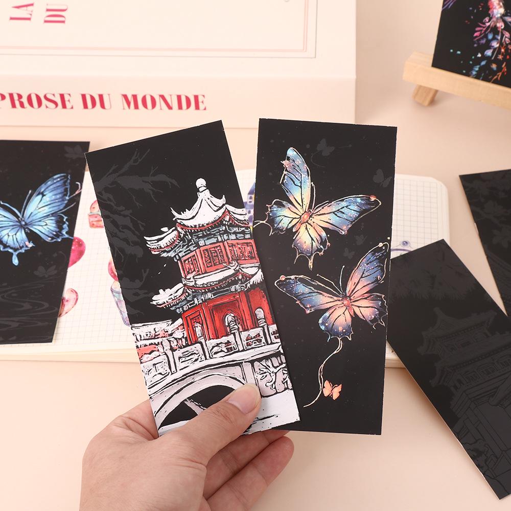 Colorful DIY Scratch Art Bookmarks: Portable Painting & Graffiti Toys for Kids