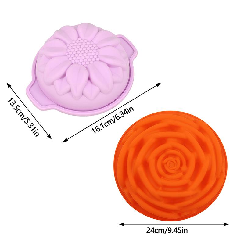 Růže Slunečnice Květ Silikonová Forma DIY Narozeninový Dort Pečicí Forma Silikonová Forma Na Výročí Cheesecake Chléb Forma na Bochník