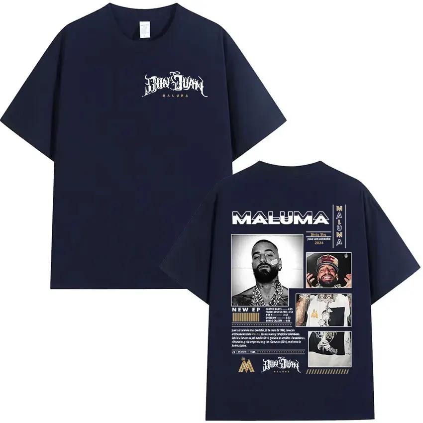 2025 Summer Rapper MALUMA Album Graphic T Shirt Mens Hip Hop Retro Style Short Sleeve Fashion 100 Pure Cotton Printed Tshirt