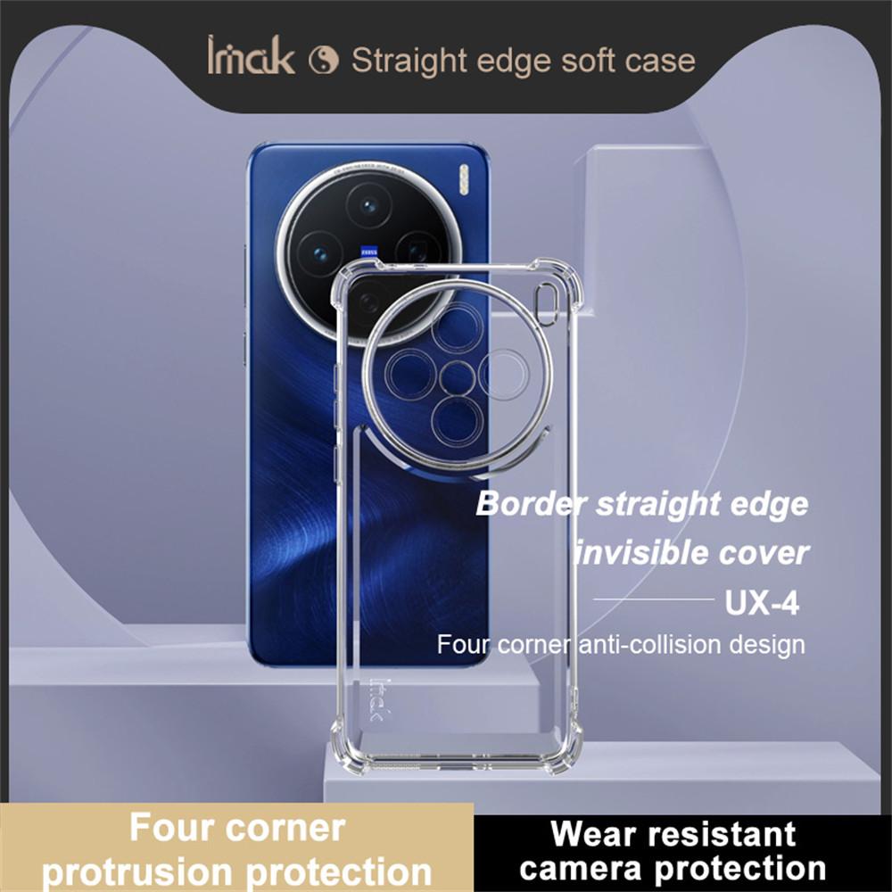 

For vivo X200 5G Case Straight Frame Four Corner Shockproof Clear TPU Cover Style A