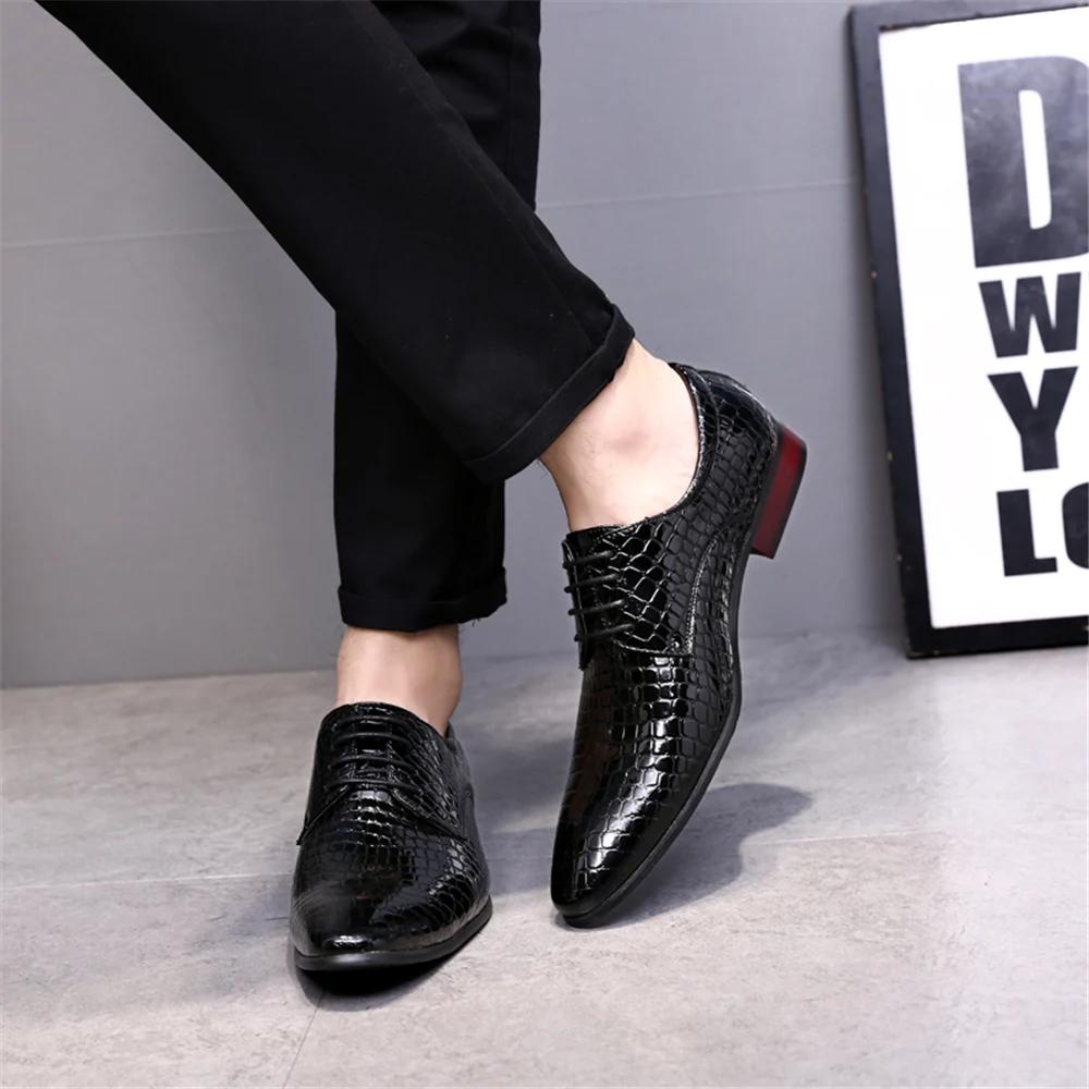 Fashion Men's Loafers Shoes Classic Luxury Formal Dress Shoes Men Oxford Leather  Fashion Business Shoes For Work