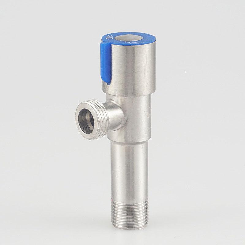 1pc Stainless Steel Hot And Cold Angle Valve Large Flow Drain Toilet Water Stop Triangle Valve Switch all copper 3/4''