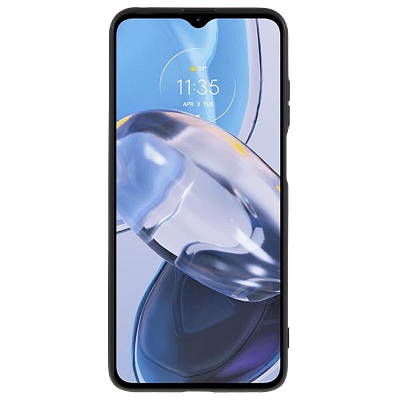 

For Motorola Moto E22 4G Glossy Soft TPU Cover Anti-scratch Phone Case Black