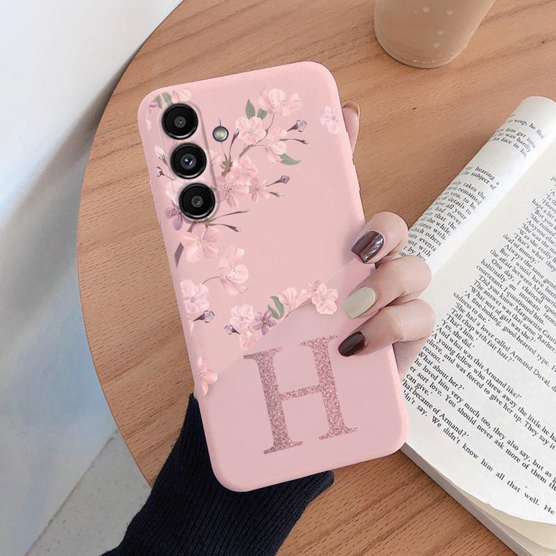 

Letter Flower Phone Case For Samsung Galaxy S23 S 23 Plus Shockproof TPU Bumper Soft Silicone Cover For Samsung S23 Ultra Fundas Samsung S23