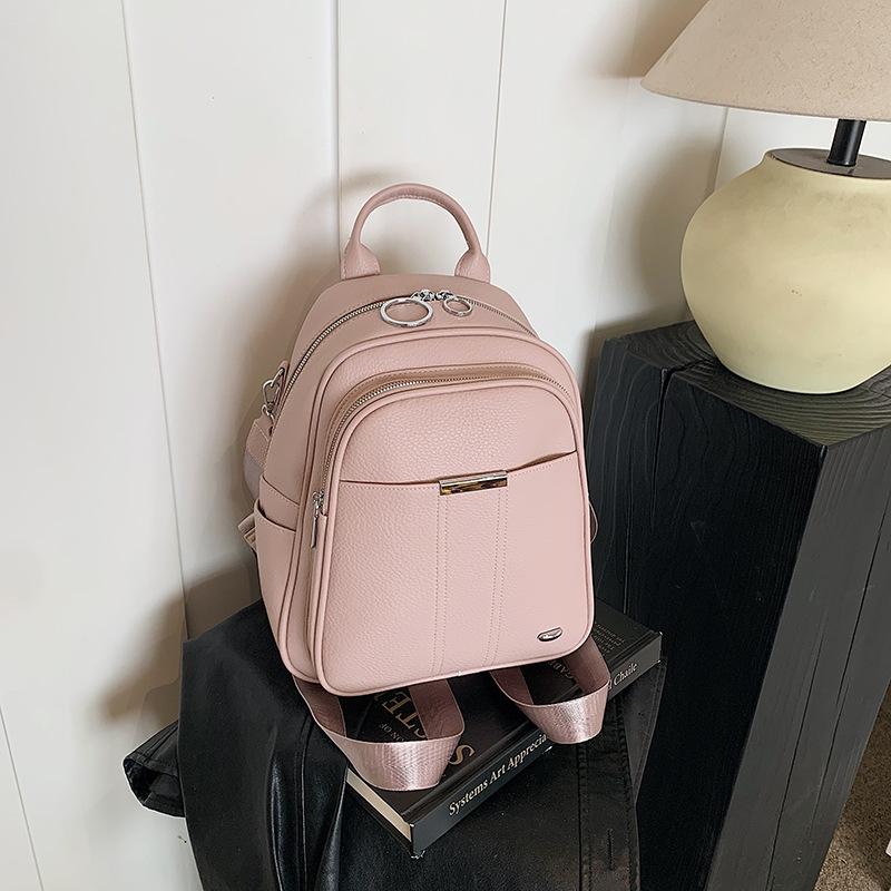 Simple and Versatile Messenger Bag Women's New High-end Fashion Student Backpack Commuter Travel Backpack