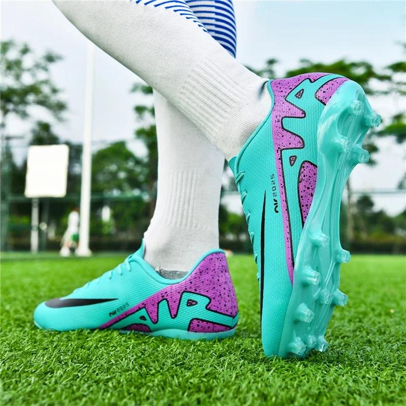 Chuteiras de Futebol Masculinas Tênis Confortável Treinamento em Grama TF/FG Ultraleve Society Travas Longas Chuteiras de Futebol Chuteiras de Futebol com Travas