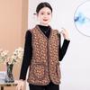 Fashion Warm Cotton Vest Women's Autumn and Winter Thickened Fleece Lining Warm Vest Age-reducing Sleeveless Vest Mother