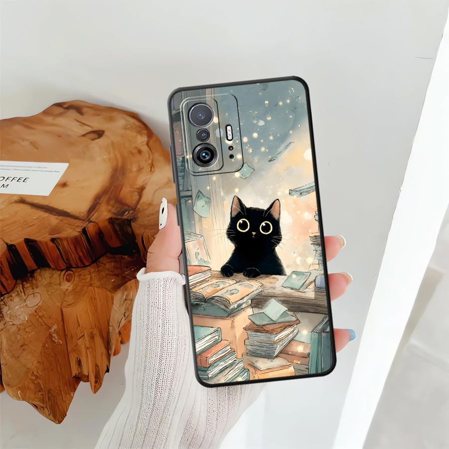 Case for Xiaomi Mi 13 Lite 14 11 12X 12T Pro 11T 12 10T Funda Phone Cover Cartoon Cat