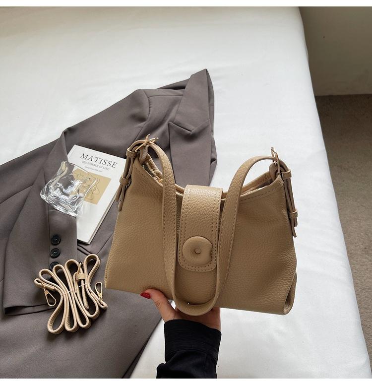 

Премиальная сумка женская 2025 новая мода популярная сумка через плечо большая вместимость простая деловая сумка-мессенджер сумка-ведро хаки