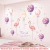 Pink Wall Sticker for Bedroom Girls, Unicorn Feather Princess Flowers Decal, Nursery Removable Wallpaper