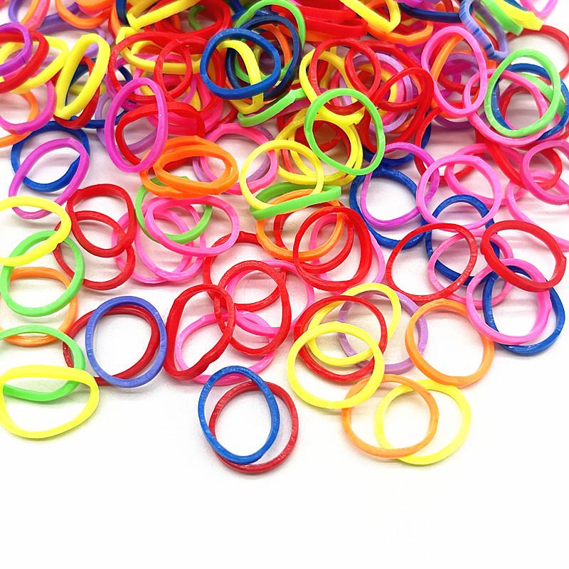 500pcs Cute Colourful Rubber Ring Disposable Elastic Hair Bands Ponytail Holder Rubber Band Scrunchies Kids Hair Accessorie