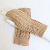 Winter Warm Knitted Fingerless Gloves Couple Half-Finger Twisted Cable Pattern Unisex Hand Warmer Mitts