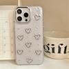 Korea Niedliche Metall-Liebesherz-Epoxid-Glitzer-Handyhülle Für iPhone 17 Air 16E 15 14 13 12 11 Pro Max 14 Plus Mädchen Bling Klare Hüllen