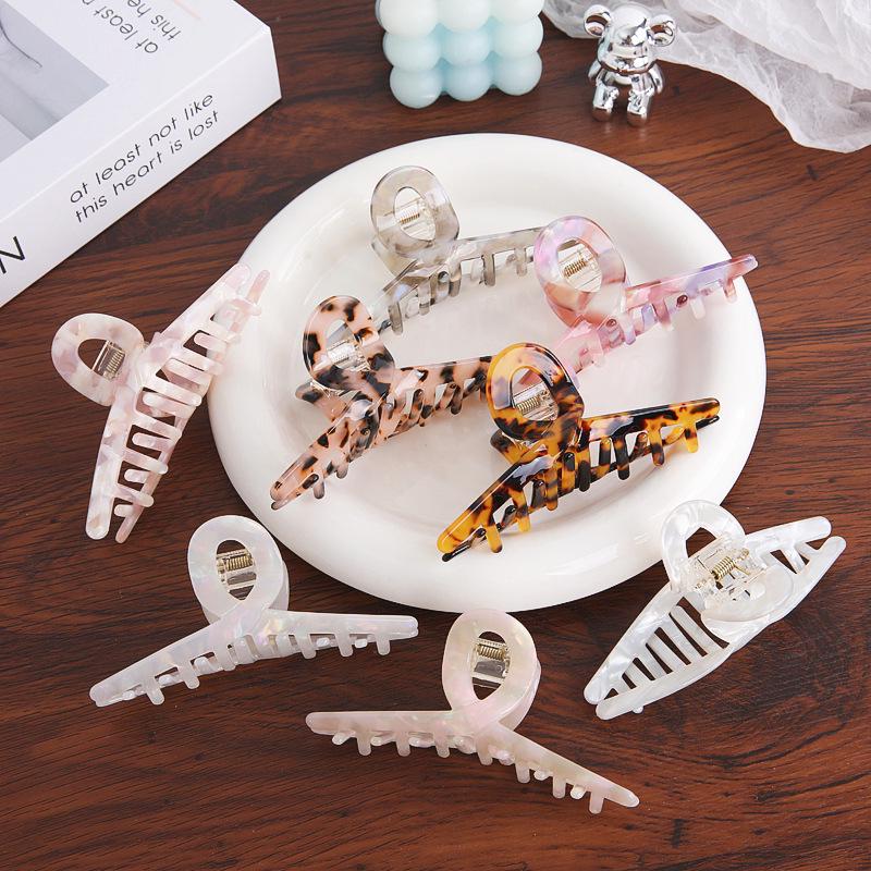 

Retro French Mermaid Acetate Shark Hair Clip for Women