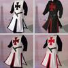 Halloween Knights Templar Outfit With Polyester Fabric And Split Design For Stage Shows