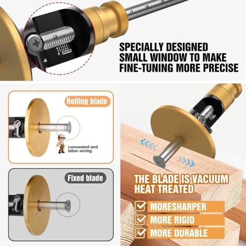 Buerjia Wheel Marker Gauge, Woodworking Dovetail Scribing Gauge, Scriber Marker Tool, Essential Tool for Woodworking Projects