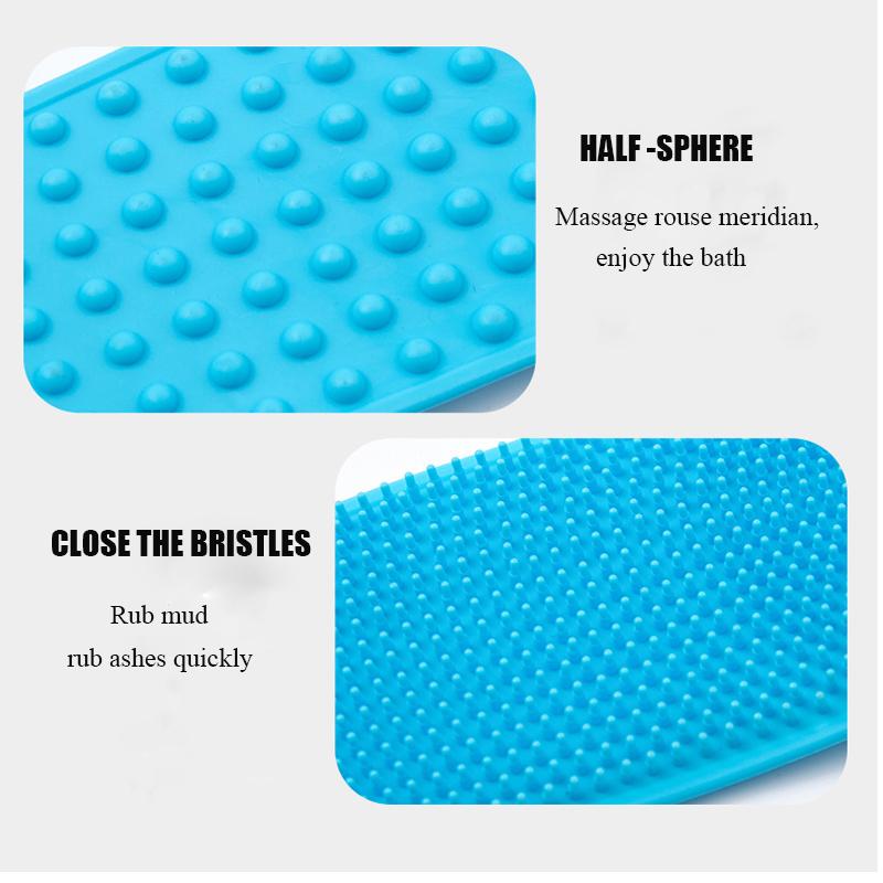 Silicone Brushes Bath Towels Rubbing Back Mud Peeling Body Massage Shower Scrubbing Bath Belt Flexible Scrubber Skin Cleaning