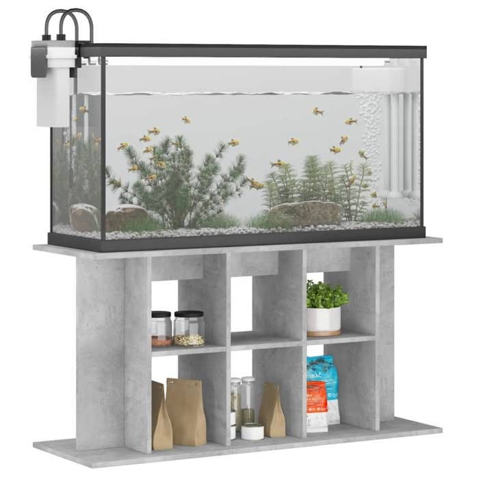 VidaXL Aquarium Stand Concrete Grey 120x40x60 Cm Engineered Wood 833595