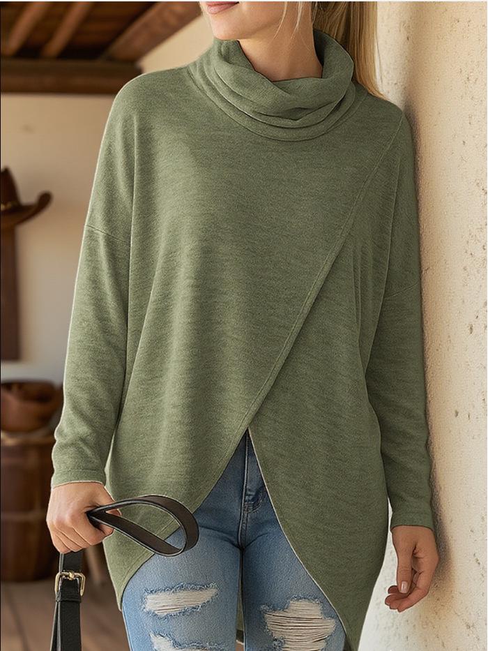 2025 European & American Autumn Women's Loose Turtleneck Knitted Top