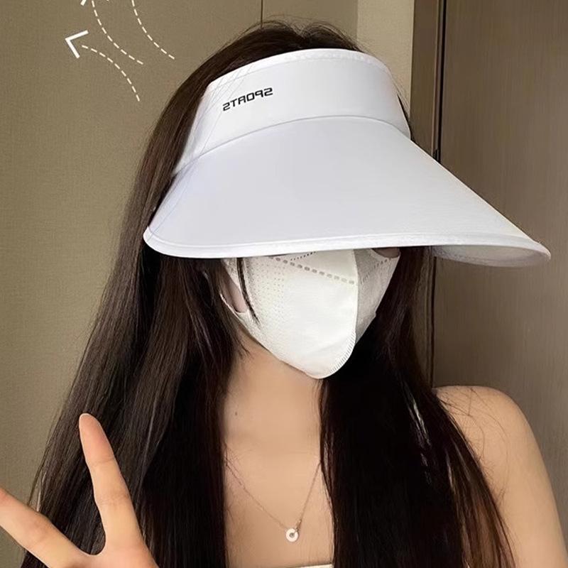 Wide and Widen Hat Brim Double Layer Ice Silk Sun Protection Hat Cool Feeling Women's Sun Hat Summer UV Sky Top Hat