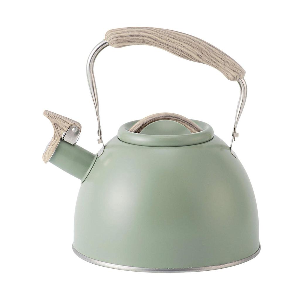 Βραστήρας Σφυρίχτρας 3L Μεγάλης Χωρητικότητας Τσαγιέρα Βραστήρας με Ξύλινη Λαβή Επιτραπέζια Σκεύη Τσαγιέρα για Κουζίνα Πεζοπορία Ταξίδια Βράσιμο Νερού