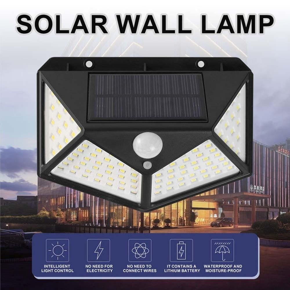 IP65 Waterproof Motion Sensor Light 100 LED Beads Solar Lamp Solar Street Lights Wall