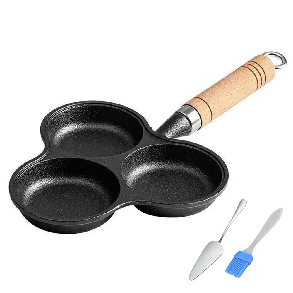 

3 4 Hole Thickened Nonstick Egg Omelette Grilled Steak Cooking Pan Hamburger Bread Breakfast Maker Induction Cookware Omelet Pan