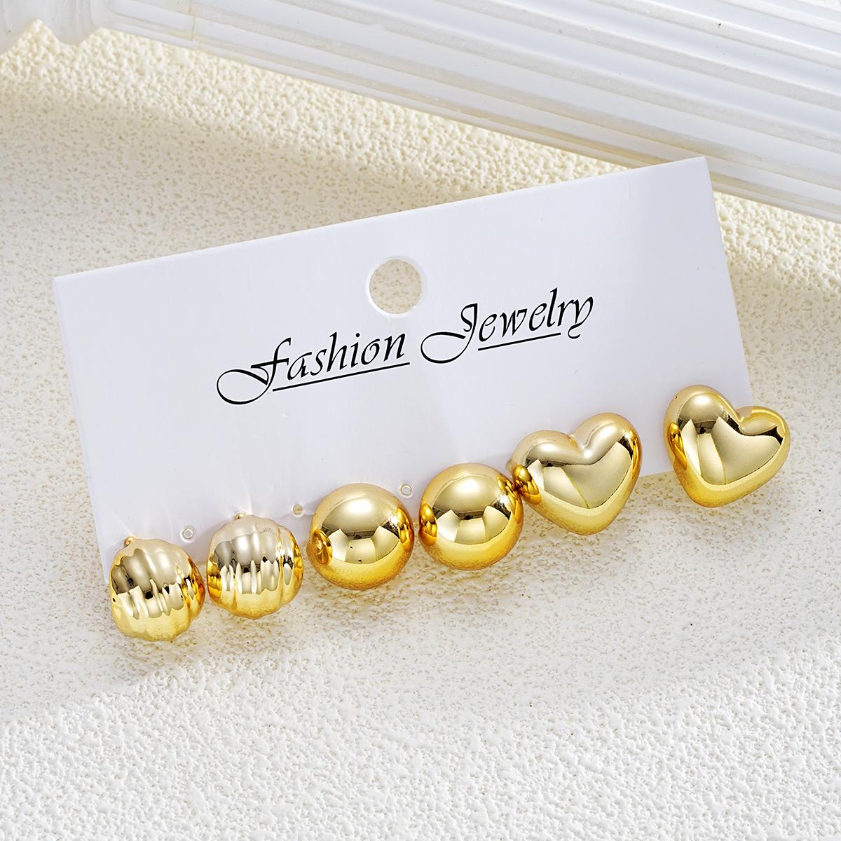 

6pcs/Set European And American Classic Fashion C-Shaped Minimalist Earrings For Women s Daily Wear Gifts For Mothers Best Friend