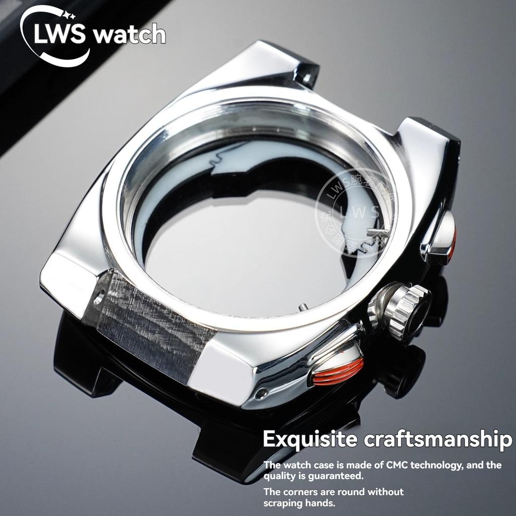 מארז נירוסטה לשעון לסדרת Seiko Sportura SNL017 SNA595 029P2/021P1 שינוי טבעת קלה שחורה עם מעטפת זכוכית