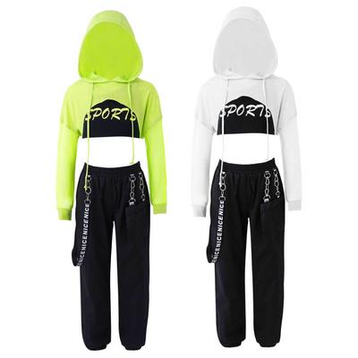 Deti Dievčatá Hip-Hop Street Dance Oblečenie Oblečenie Vesty Nákladné Tepláky Sieťka Zakrytie Moderné Dospievajúce Dievčatá Streetwear
