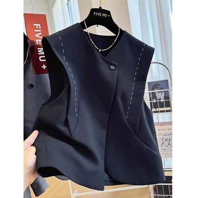 Sleeveless Cardigan Women Waistcoats Ropa Mujer Vintage Korean Vest Office Lady Tanks