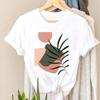 European Size Women Printing T Tee Top Fashion Clothes Tshirt Casual Cartoon O-neck Travel Vacation Print