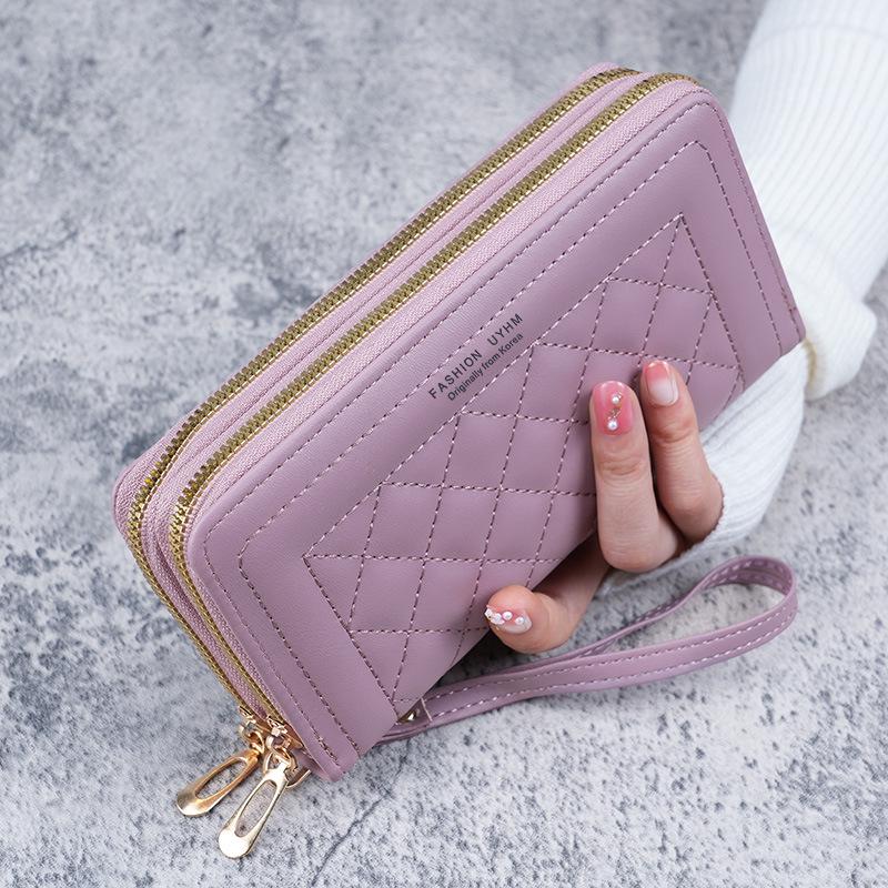 Women's 2023 Long Korean Style Wallet: Double Zipper Phone Bag, Large Capacity Card Holder, Coin Purse.