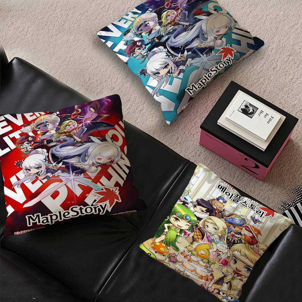 Game MapleStory Live Personalized Pillow Cover Kids Bedroom Wild Party Decor Pillowcase Kid Birthday Shower Gift