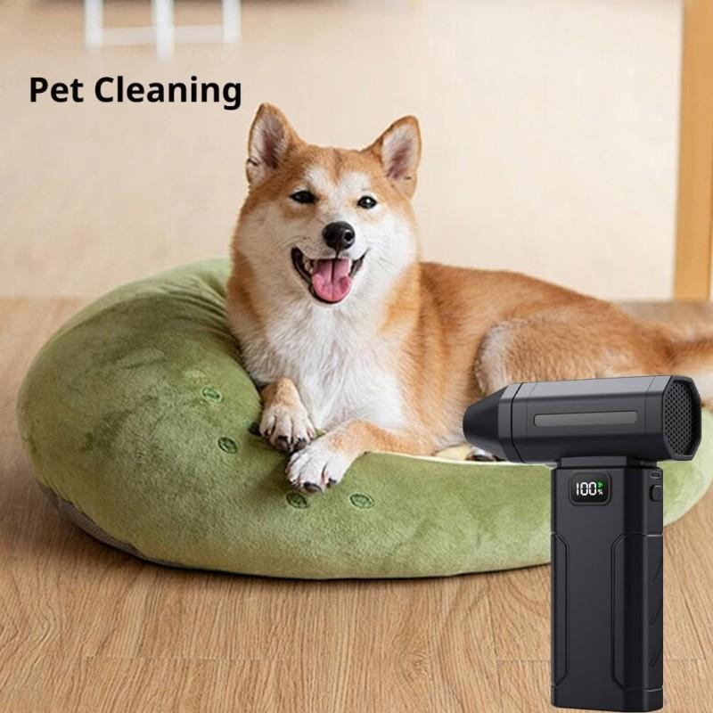 150000RPM Wireless Jet Fan Brushless Motor Turbo Air Blower  With LED Light Digital Display Portable Cleaning Blower For Dust Cleaner Car Cleaning