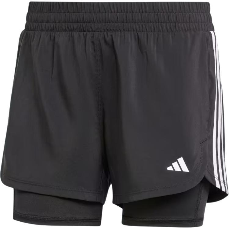(WMNS) adidas 2 in 1 Pacer Shorts Asia Sizing  Black  Women s JJ3116 XL