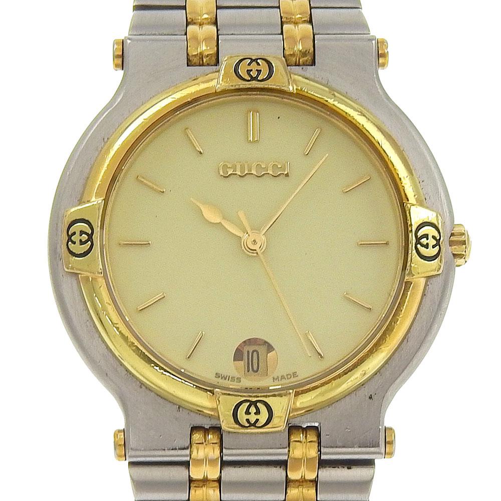 

GUCCI Watches 9000M goldDial Stainless Steel Quartz Analog display Boys Used