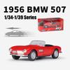 1/36 BMW 507 1956 Klassieke speelgoedauto voor kinderen Welly Diecast Vehicle Miniature Pull Back Free Wheels Collectie Cadeau voor jongens